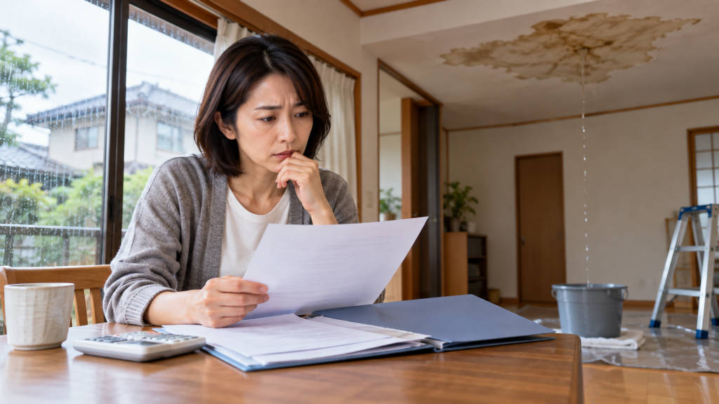 雨漏り修理に火災保険は使える？補償の判断基準と申請手順の解説イメージ